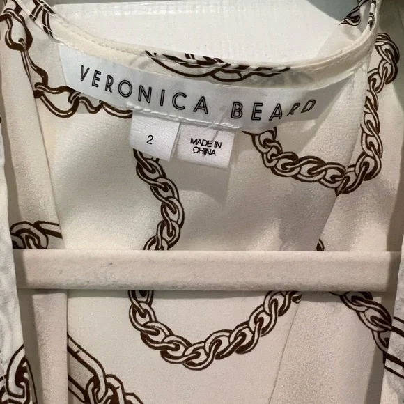 VERONICA BEARD
Wixson Chain Print Silk Blend Dress
Ecru/Multi NWOT - Picture 4 of 6